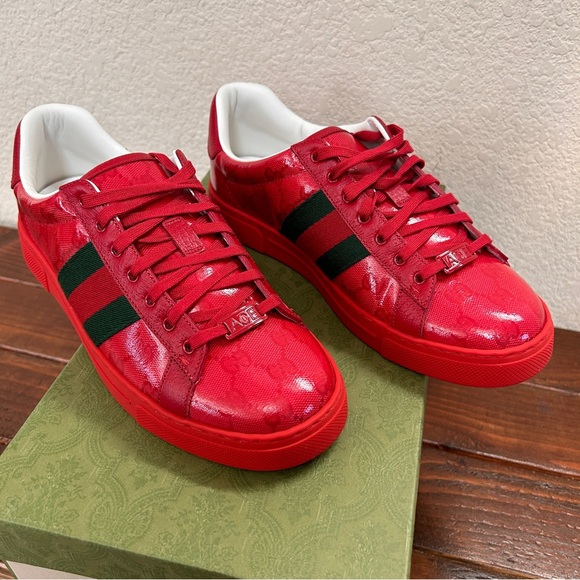 NEW AUTHENTIC GUCCI GG Crystal Canvas Sneaker (Gucci size 7, US W10/M8) - Picture 3 of 15